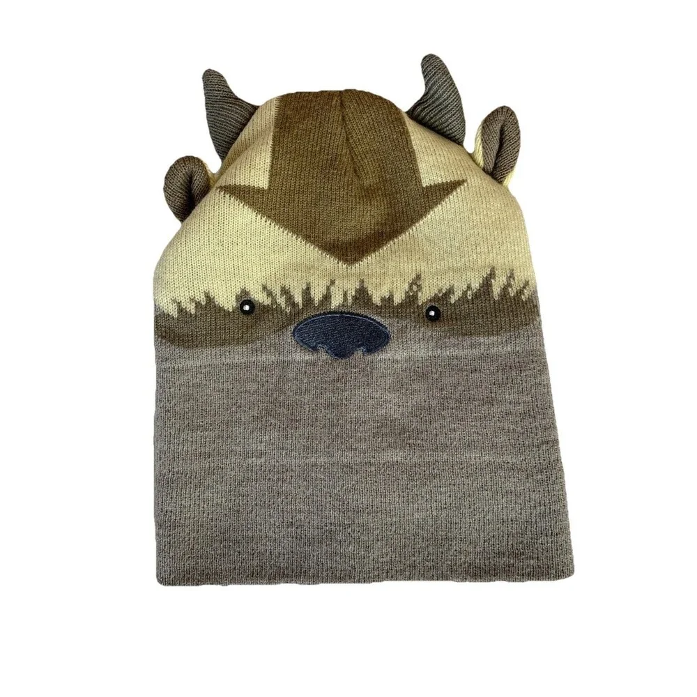 Nickelodeon Avatar The Last Airbender Beanie Knit Hat Ears Horns Appa Multi OS
